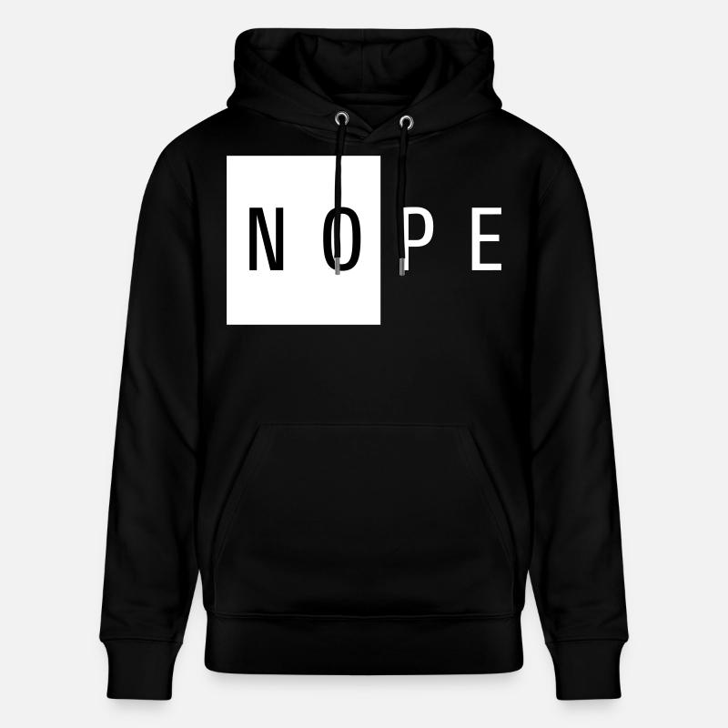 Nope White Geschenk - Stanley/Stella Unisex Bio-Hoodie CRUISER  - Schwarz