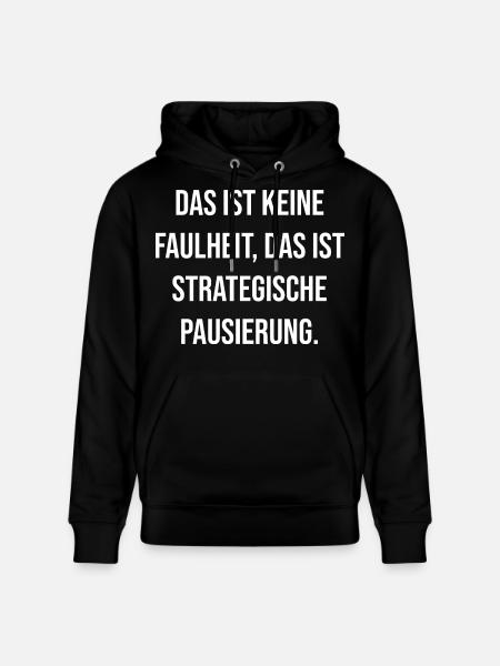 Strategic Break Typography - Stanley/Stella CRUISER Unisex Organic Hoodie - black