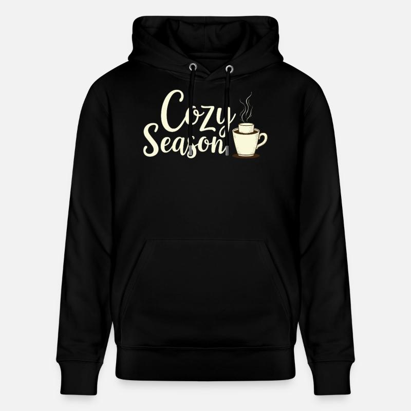 Boisson d’automne de saison douillette - Sweat à capuche bio CRUISER Stanley/Stella Unisexe - noir