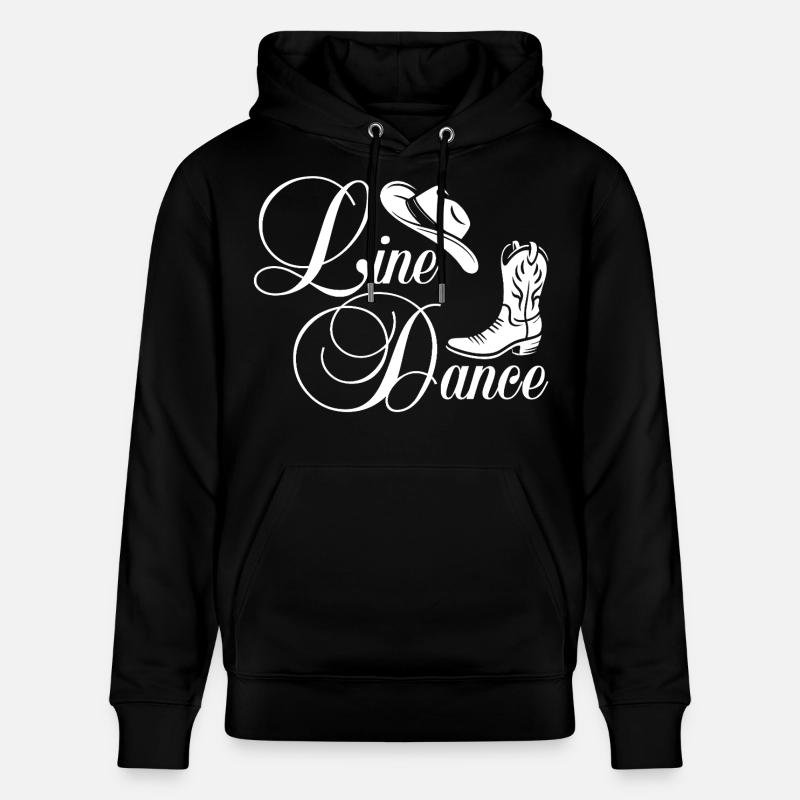 Line Dance Western Script - Stanley/Stella Unisex Bio-Hoodie CRUISER  - Schwarz