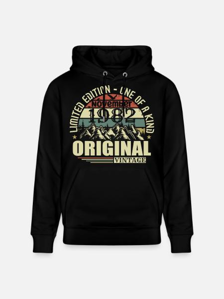 Birthday november 1982 - Stanley/Stella CRUISER Unisex Organic Hoodie - black
