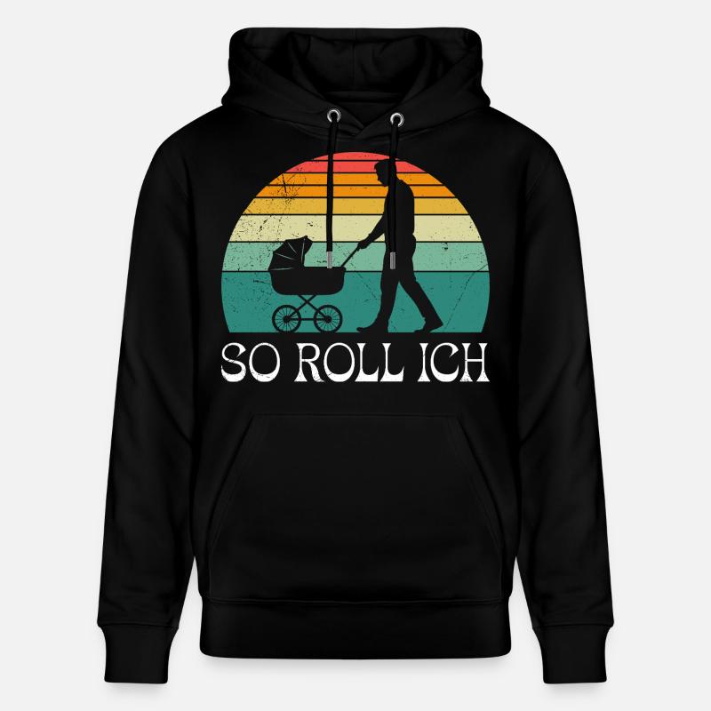 Bald Papa SO ROLL ICH LUSTIG - Stanley/Stella Unisex Bio-Hoodie CRUISER  - Schwarz