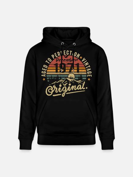 Legends were unveiled in December 1971 - Stanley/Stella CRUISER Unisex Organic Hoodie - black