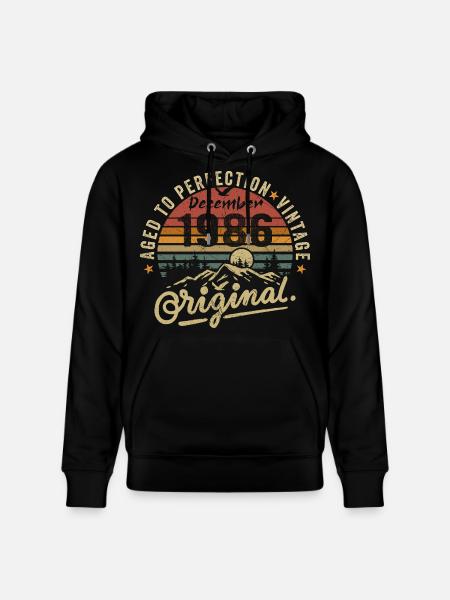 Legenden wurden im Dezember 1986 - Stanley/Stella Unisex Bio-Hoodie CRUISER  - Schwarz
