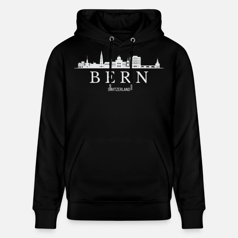 Silhouette de Berne, Berne Suisse - Sweat à capuche bio CRUISER Stanley/Stella Unisexe - noir
