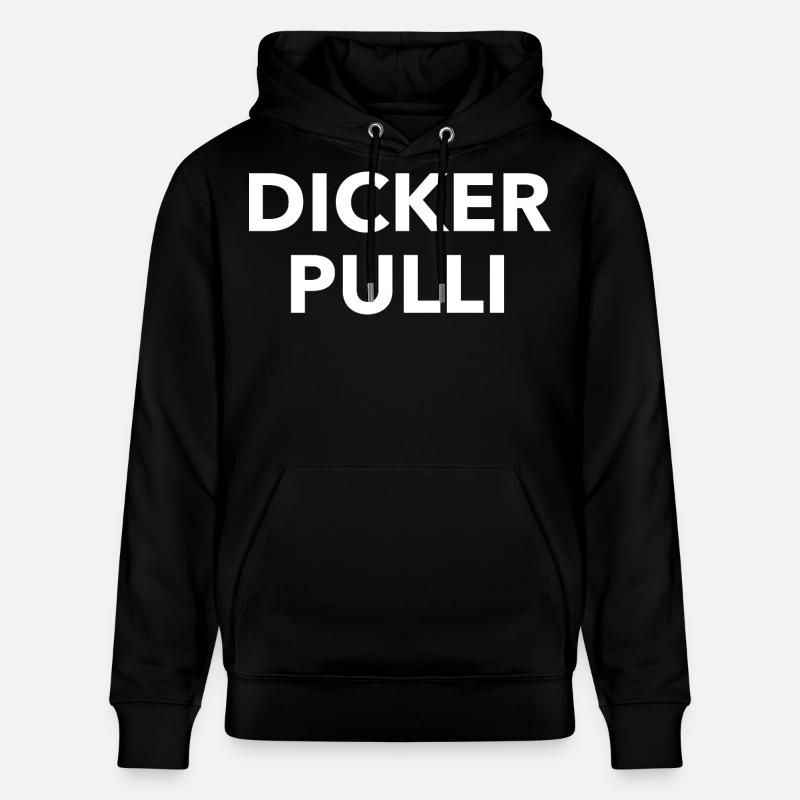 Dicker Pulli Kontrast Typo - Stanley/Stella Unisex Bio-Hoodie CRUISER  - Schwarz