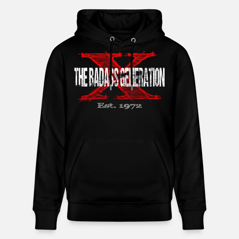 Génération X 1972 Rétro - Sweat à capuche bio CRUISER Stanley/Stella Unisexe - noir