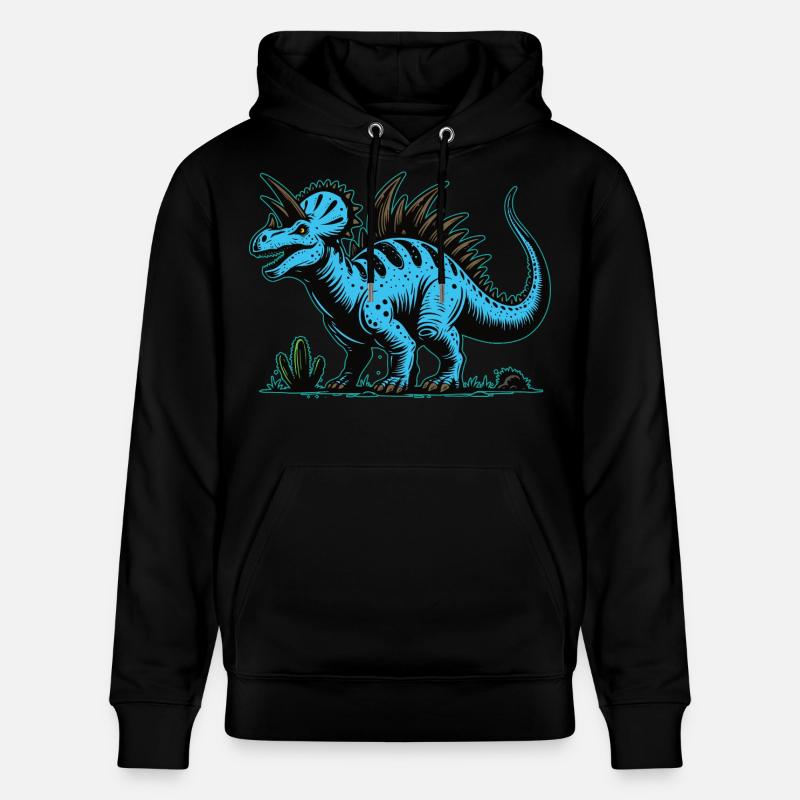 Conception de dinosaure mutant bleu - Sweat à capuche bio CRUISER Stanley/Stella Unisexe - noir