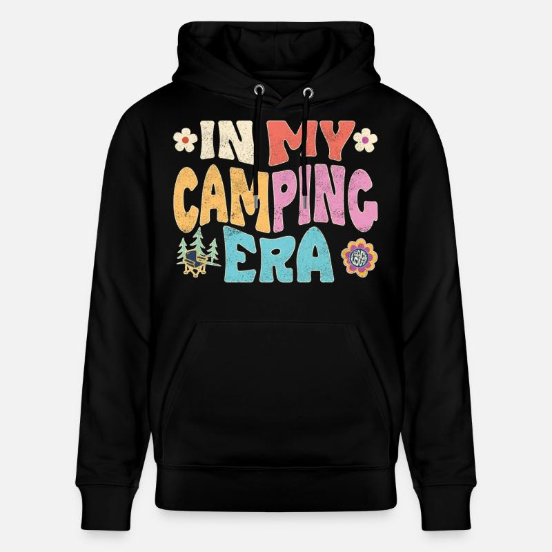 À l’époque du camping - Sweat à capuche bio CRUISER Stanley/Stella Unisexe - noir