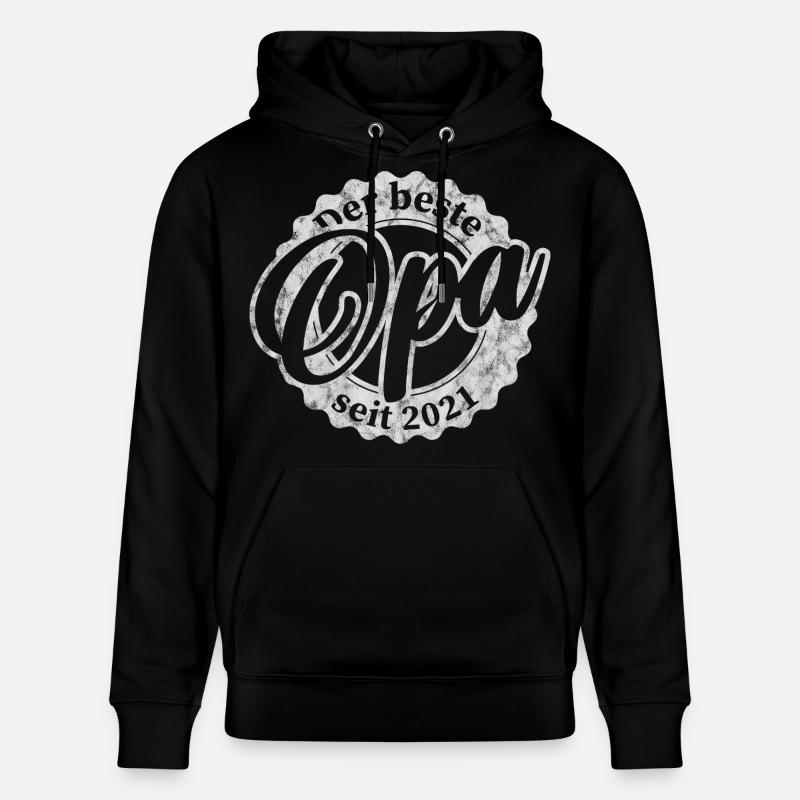 Le meilleur papy depuis 2021 - Sweat à capuche bio CRUISER Stanley/Stella Unisexe - noir