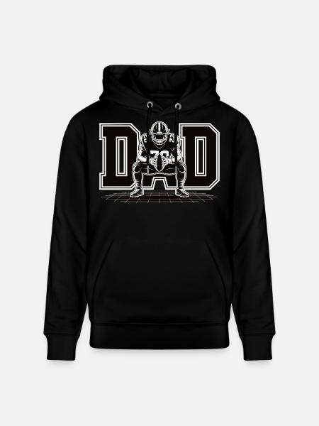 Football Dad – Cooles Shirt für sportliche Väter - Stanley/Stella Unisex Bio-Hoodie CRUISER  - Schwarz
