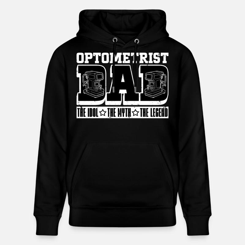 Papa optométriste L’idole Le mythe L’opticien - Sweat à capuche bio CRUISER Stanley/Stella Unisexe - noir