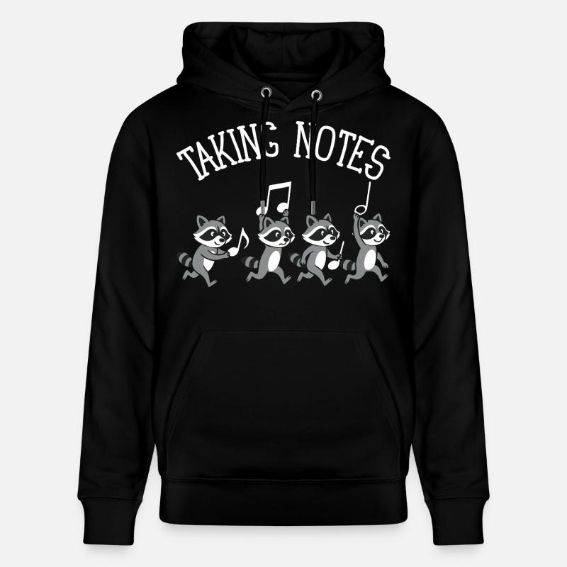 Raton Laveur Notes Musicales Musique - Sweat à capuche bio CRUISER Stanley/Stella Unisexe - noir