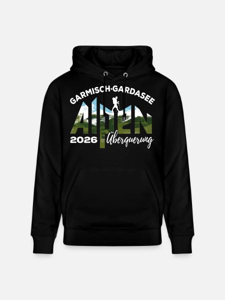 Crossing the Alps 2026 Garmisch Lake Garda Hiking - Stanley/Stella CRUISER Unisex Organic Hoodie - black