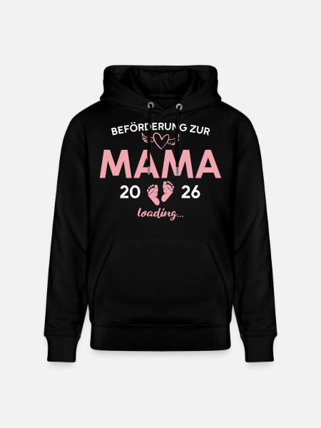 Mutter 2026 Schwangerschaftsankündigung Mama - Stanley/Stella Unisex Bio-Hoodie CRUISER  - Schwarz