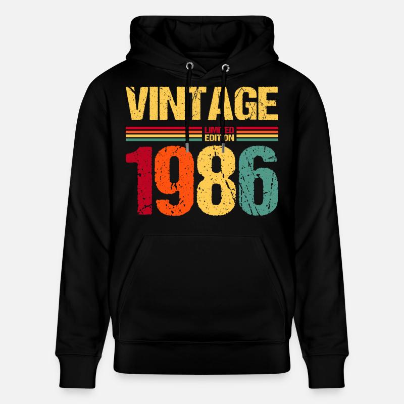 40e anniversaire 1986 Édition limitée - Sweat à capuche bio CRUISER Stanley/Stella Unisexe - noir