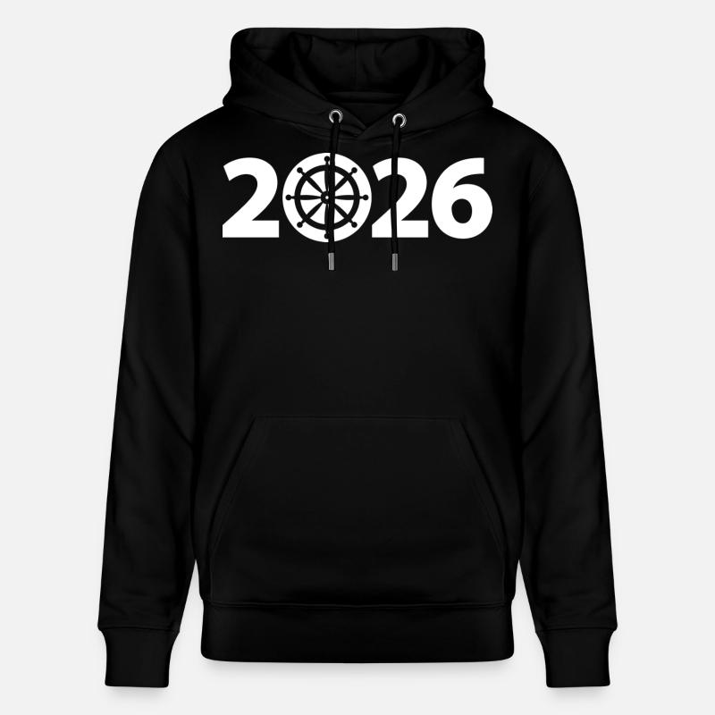 Marin 2026, Nautisme 2026, Capitaine 2026 - Sweat à capuche bio CRUISER Stanley/Stella Unisexe - noir
