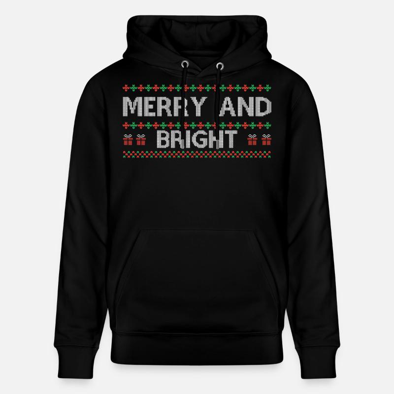 Hässlicher Weihnachtspullover Hässliches Weihnachtsgeschenk-Idee - Stanley/Stella Unisex Bio-Hoodie CRUISER - Schwarz