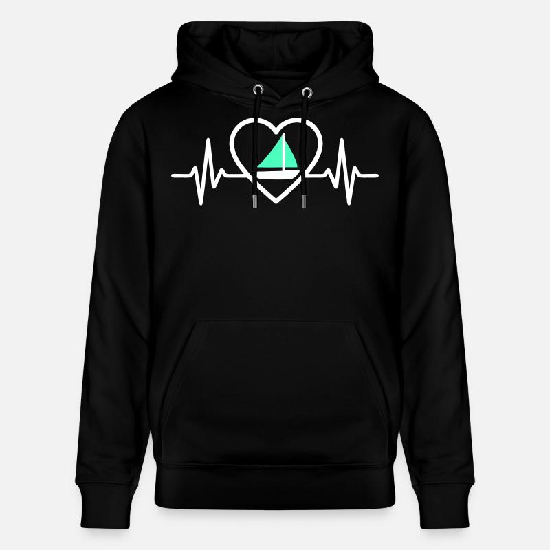 Cœur Voile – Passion Bateau - Sweat à capuche bio CRUISER Stanley/Stella Unisexe - noir