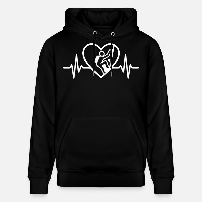 Cœur Escalade – Passion Grimpe - Sweat à capuche bio CRUISER Stanley/Stella Unisexe - noir