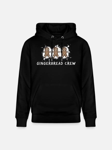 Gingerbread Crew – Gingerbread Man xmas - Stanley/Stella CRUISER Unisex Organic Hoodie - black