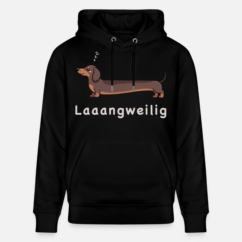 Humour de chien teckel looong - Sweat à capuche bio CRUISER Stanley/Stella Unisexe - noir