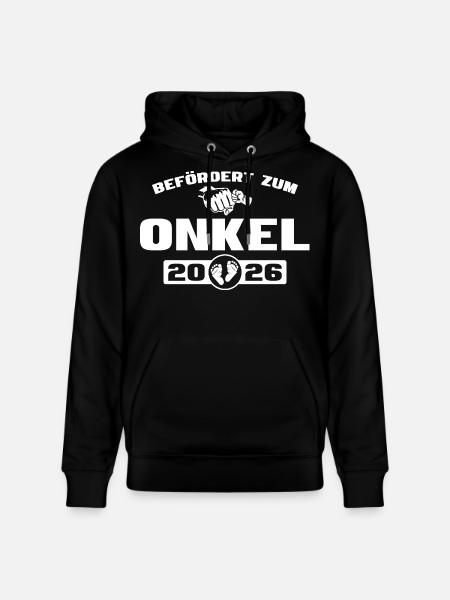 Baby Shower Promoted to Uncle 2026 - Stanley/Stella CRUISER Unisex Organic Hoodie - black
