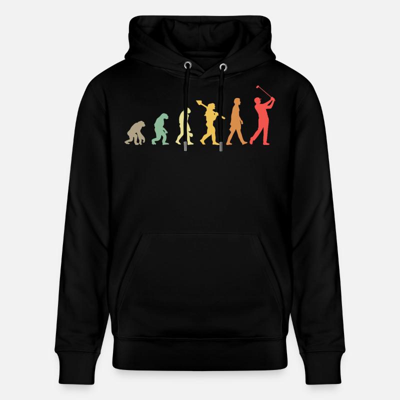 Golf Golfer Golf Course Golfer Evolution - Stanley/Stella CRUISER Unisex Organic Hoodie - black
