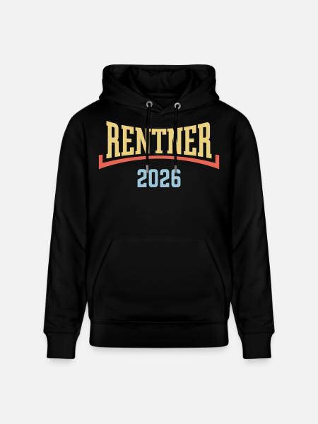 Retirees 2026 (Pension/Retirement/Concave/3C) - Stanley/Stella CRUISER Unisex Organic Hoodie - black