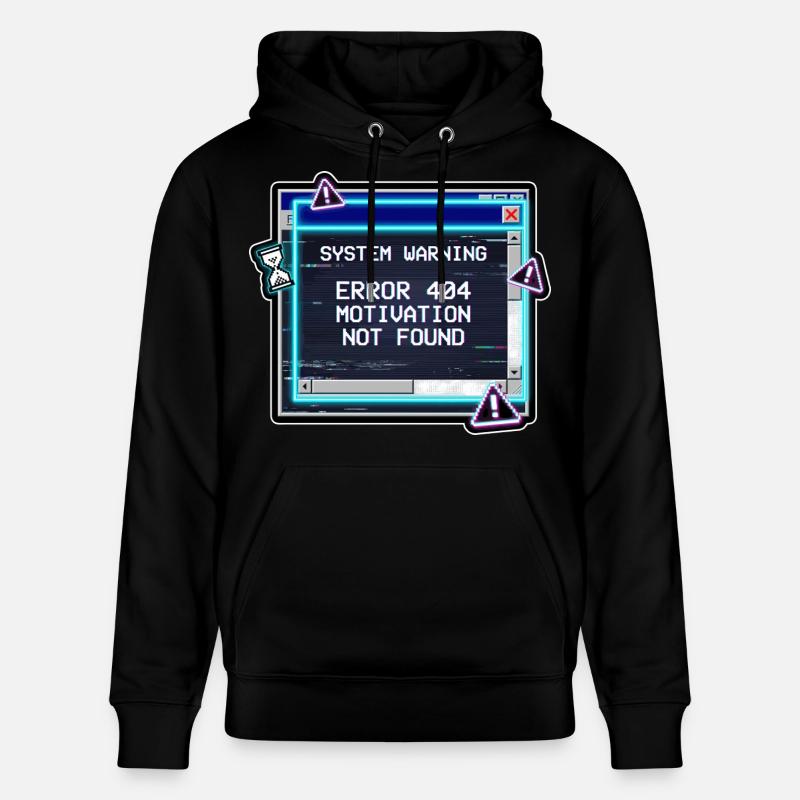 Error 404 Motivation Glitch - Stanley/Stella Unisex Bio-Hoodie CRUISER - Schwarz
