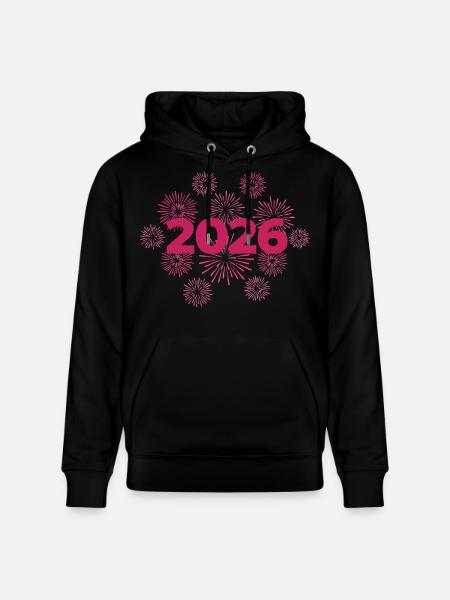 2026 Feuerwerk Silvesterfeier - Stanley/Stella Unisex Bio-Hoodie CRUISER  - Schwarz