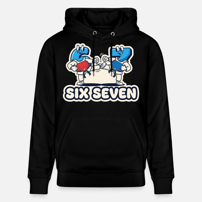 67 Six Seven Meme Drôle Cadeau - Sweat à capuche bio CRUISER Stanley/Stella Unisexe - noir