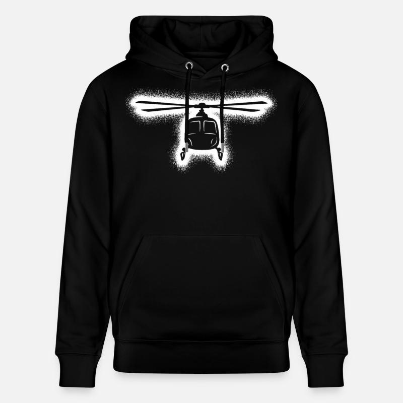 Pilote d’hélicoptère des garçons masculins - Sweat à capuche bio CRUISER Stanley/Stella Unisexe - noir