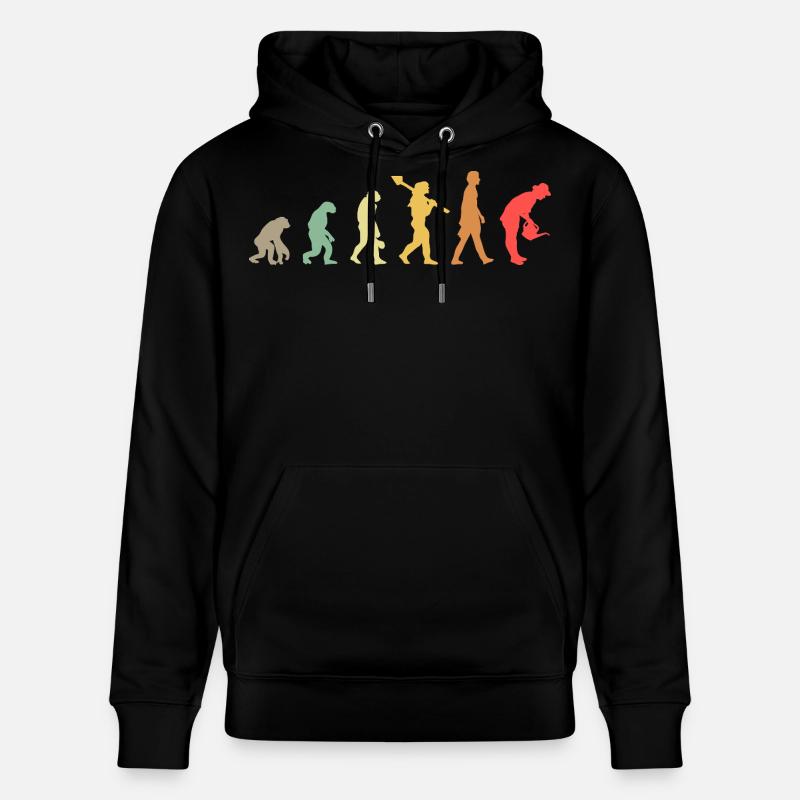 Femme jardinière de l’évolution - Sweat à capuche bio CRUISER Stanley/Stella Unisexe - noir