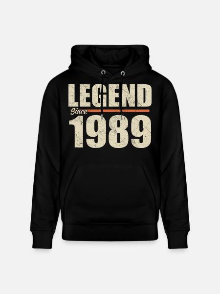 Birthday 1989 | Legend since 1989 - Stanley/Stella CRUISER Unisex Organic Hoodie - black
