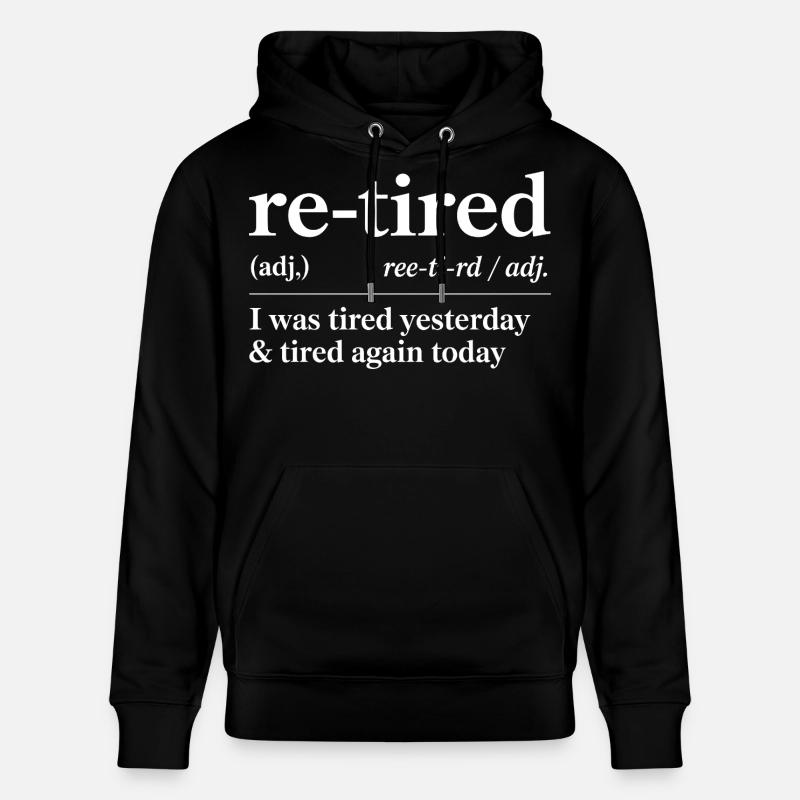 Définition drôle des retraités - Sweat à capuche bio CRUISER Stanley/Stella Unisexe - noir