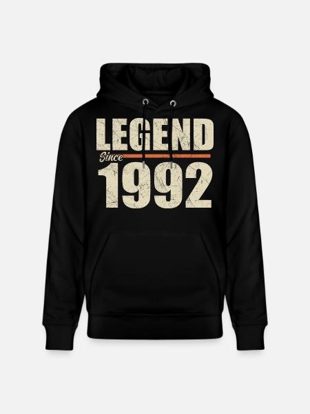 Anniversary 1992 | Legend since 1992 - Stanley/Stella CRUISER Unisex Organic Hoodie - black