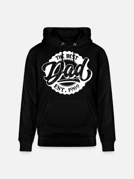 The Best Dad EST 1969 - Stanley/Stella CRUISER Unisex Organic Hoodie - black