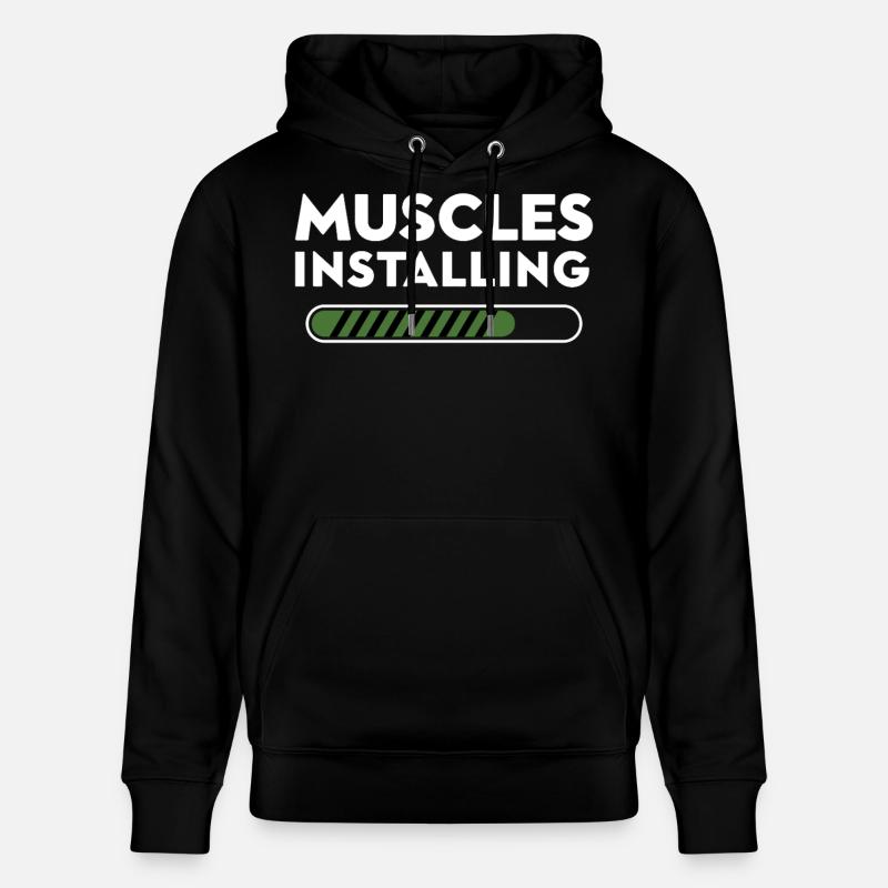 Muscles Installing Fortschritt Grafik - Stanley/Stella Unisex Bio-Hoodie CRUISER  - Schwarz
