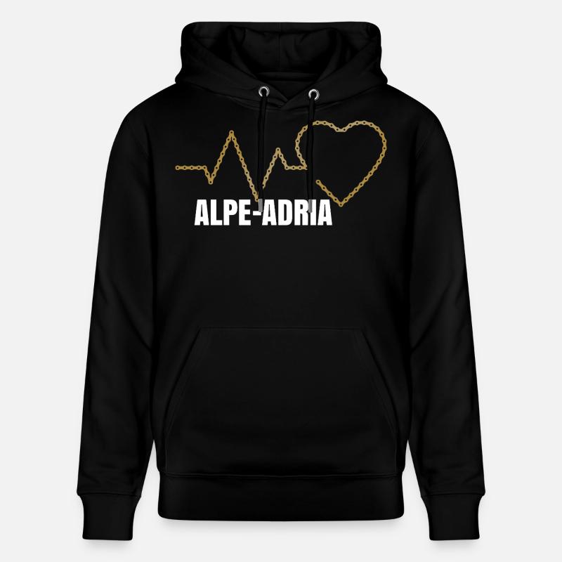 Vacances cyclistes Alpe Adria - Sweat à capuche bio CRUISER Stanley/Stella Unisexe - noir