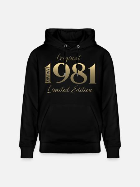 45e anniversaire Original janvier 1981 - Sweat à capuche bio CRUISER Stanley/Stella Unisexe - noir