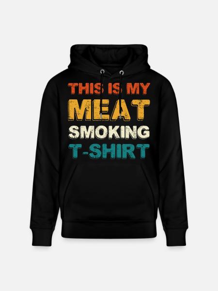 Meat Smoking T‑Shirt – Grillfreund - Stanley/Stella Unisex Bio-Hoodie CRUISER  - Schwarz