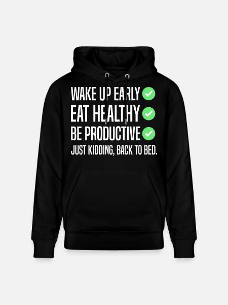 Funny New Year's Resolution - Stanley/Stella CRUISER Unisex Organic Hoodie - black