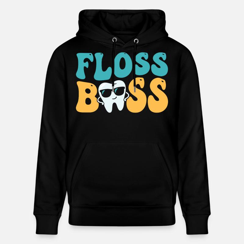 Assistant dentaire dentaire Floss - Sweat à capuche bio CRUISER Stanley/Stella Unisexe - noir