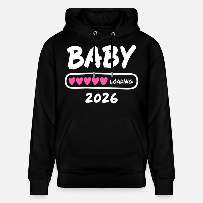 Baby Loading 2026 Schwangerschaft Eltern - Stanley/Stella Unisex Bio-Hoodie CRUISER  - Schwarz