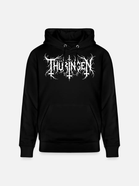 Thuringia Black Metal – Extreme Logo Motif - Stanley/Stella CRUISER Unisex Organic Hoodie - black