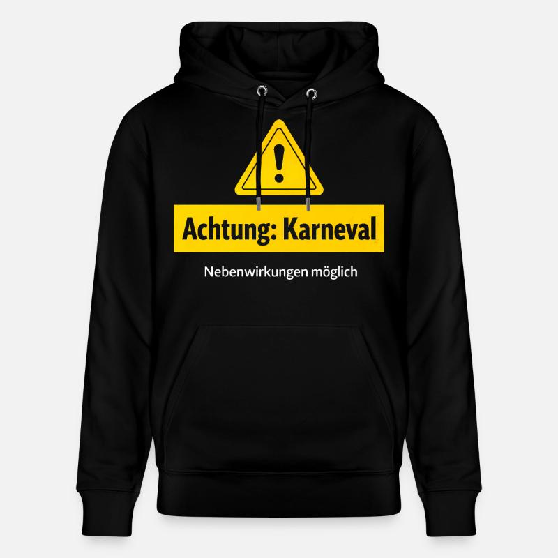Attention, effets secondaires possibles de carnaval - Sweat à capuche bio CRUISER Stanley/Stella Unisexe - noir