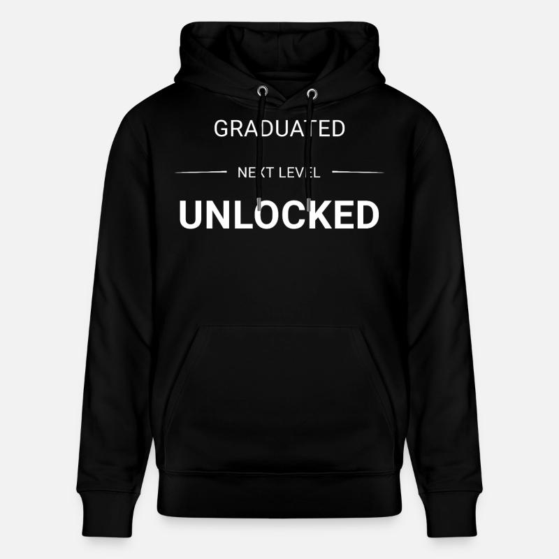 GRADUATED_NEXT_LEVEL_UNLOCKED_white - Sweat à capuche bio CRUISER Stanley/Stella Unisexe - noir