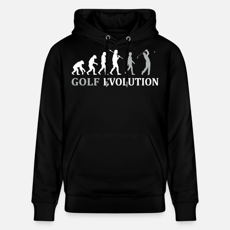 Golf Evolution – Das perfekte Golfer Geschenk - Stanley/Stella Unisex Bio-Hoodie CRUISER - Schwarz