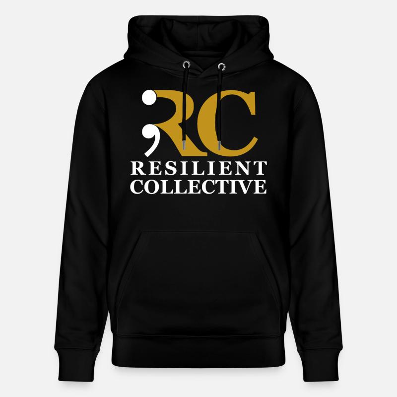 Emblème du Collectif Résilient - Sweat à capuche bio CRUISER Stanley/Stella Unisexe - noir